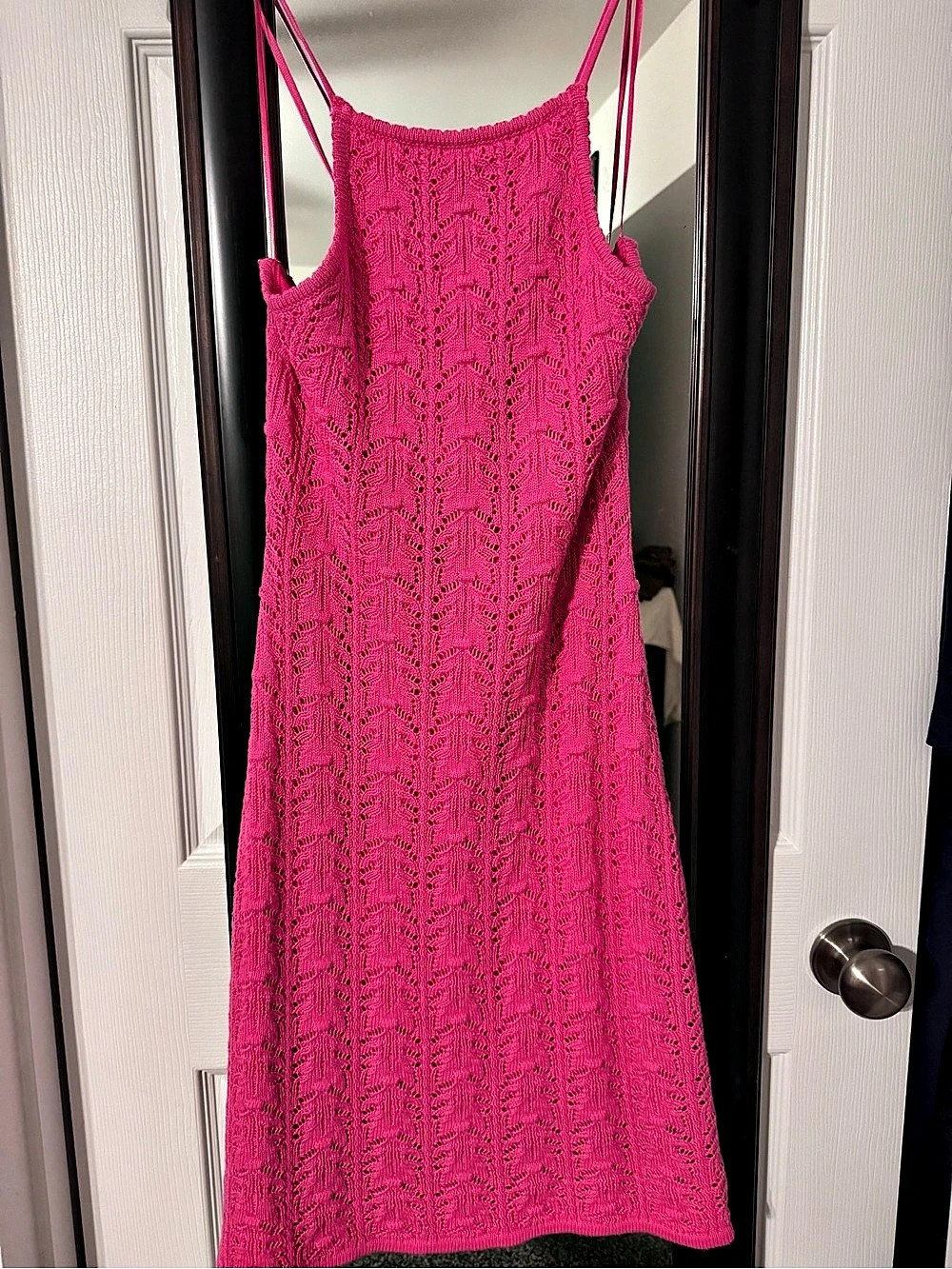 Crochet Mini Dress Pink